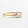 Cushion-Cut 5A White Cubic Zirconia Ring in 925 Silver side view