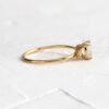 Cushion-Cut 5A White Cubic Zirconia Ring in 925 Silver side view tilted